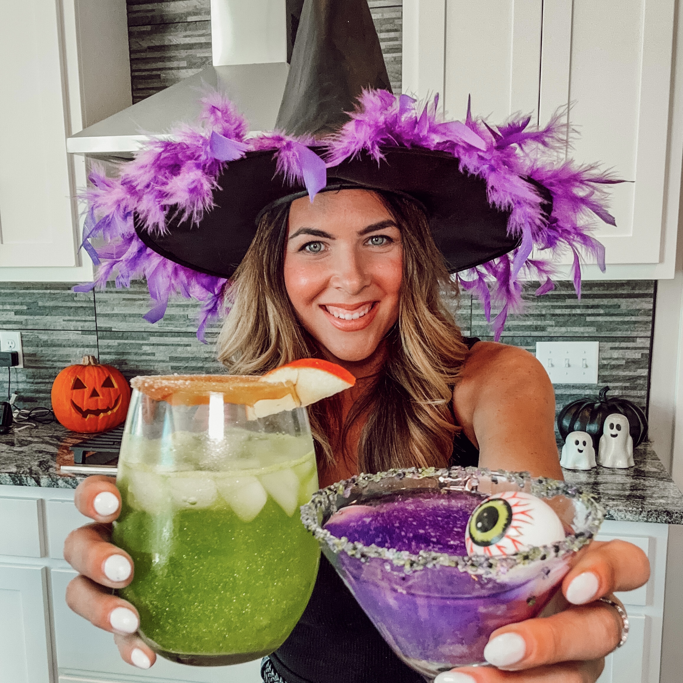 Spooky Glittery Cocktails